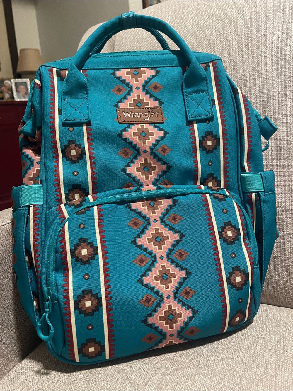 Wrangler Teal Aztec Pattern Women’s Backpack